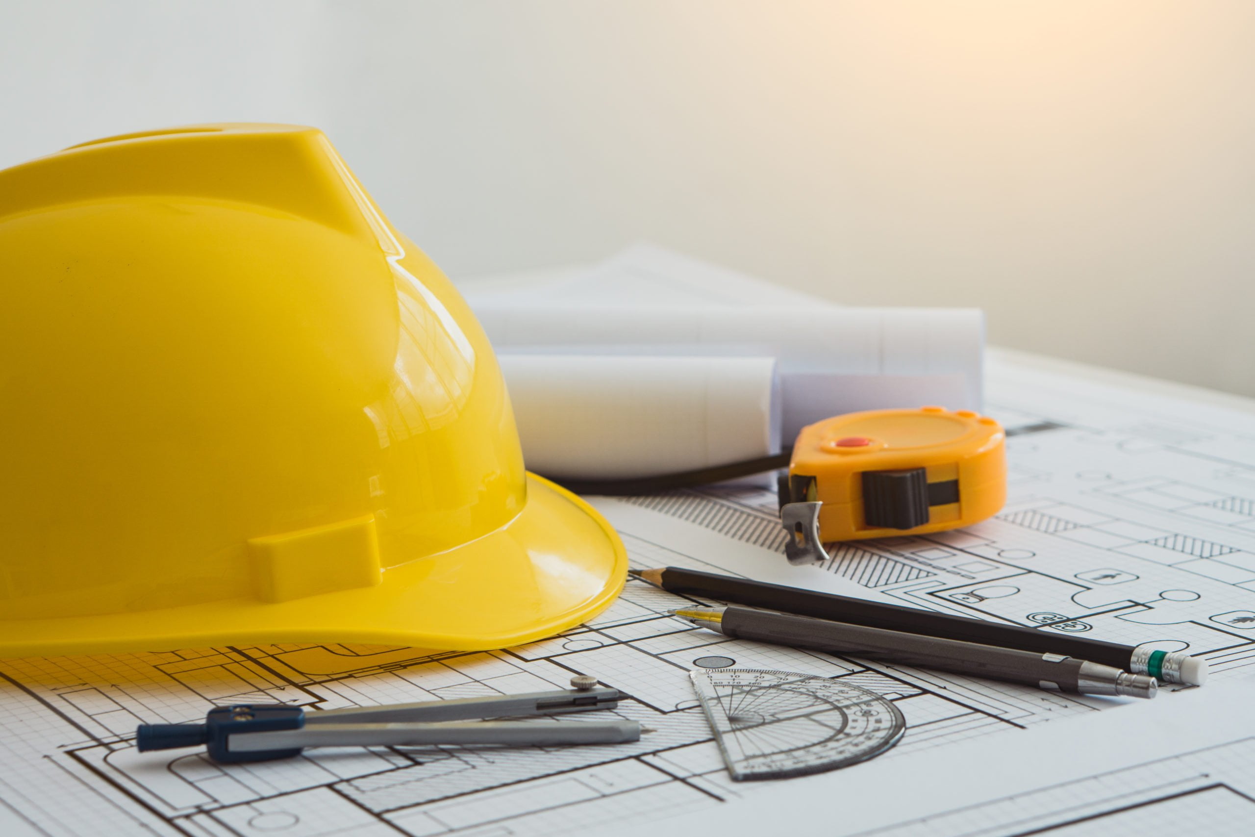 Engineering Tools.Image of engineering objects on workplace.